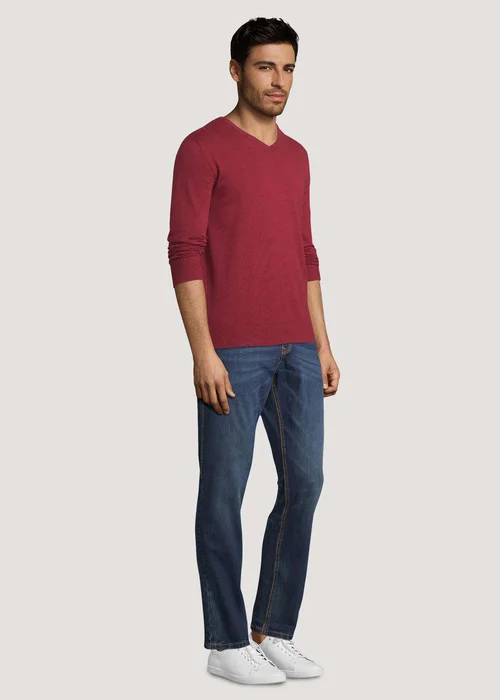 Tom Tailor Doublepack V Neck Knit Warm Wine Melange