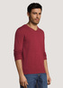 Tom Tailor Doublepack V Neck Knit Warm Wine Melange - 1030935-18648