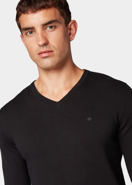 Tom Tailor Basic V Neck Sweater Black