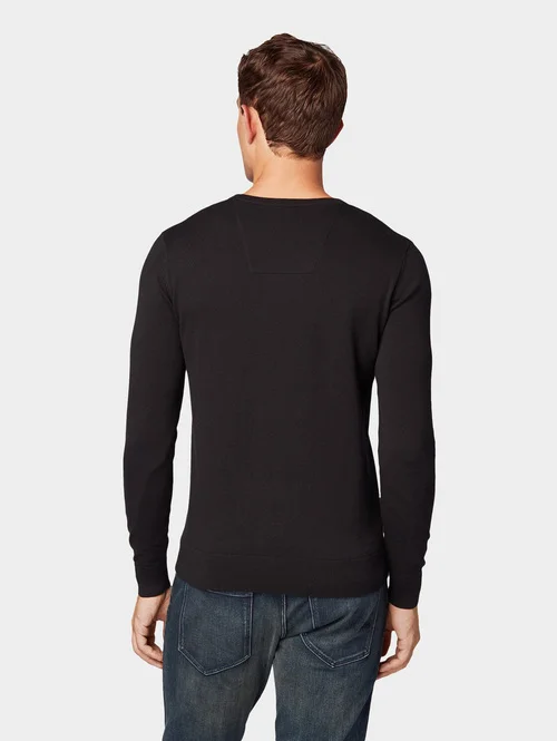 Tom Tailor Basic V Neck Sweater Black