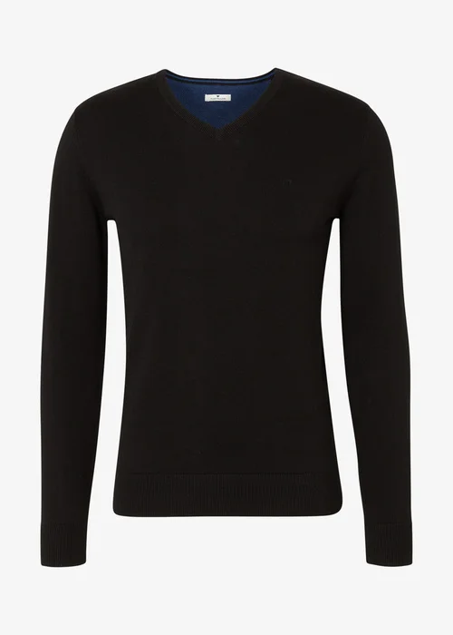 Tom Tailor Basic V Neck Sweater Black