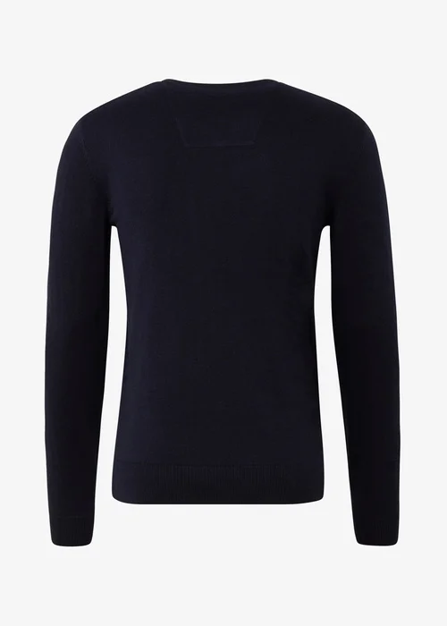 Tom Tailor Basic V Neck Sweater Knitted Navy Melange