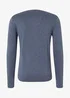 Tom Tailor Basic V Neck Sweater Vintage Indigo Blue Melange