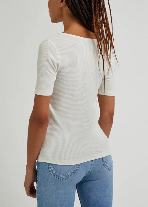 Lee Short Sleve Henley Ecru