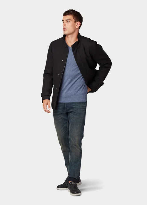 Tom Tailor Basic V Neck Sweater Vintage Indigo Blue Melange