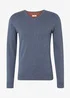 Tom Tailor Basic V Neck Sweater Vintage Indigo Blue Melange