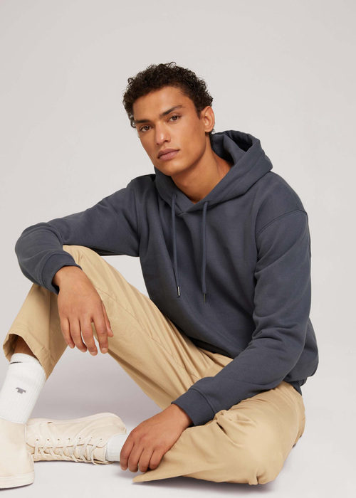 Tom Tailor Hoody With Embro Blueish Grey - 1030860-10306