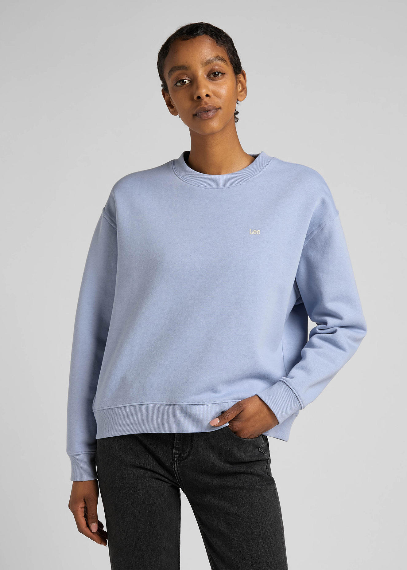 Lee Crew Neck Sweatshirt Parry Blue - L53LLJ66