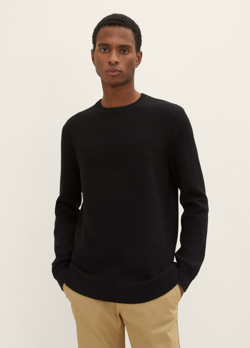 Tom Tailor Knited Jumper Black - 1032302-29999