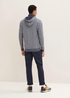 Tom Tailor Hoodie Bluegrey Twotone White Stripe - 1034393-30855