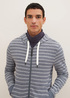 Tom Tailor Hoodie Bluegrey Twotone White Stripe - 1034393-30855