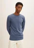 Tom Tailor Simple Knitted Jumper Vintage Indigo Blue Melange