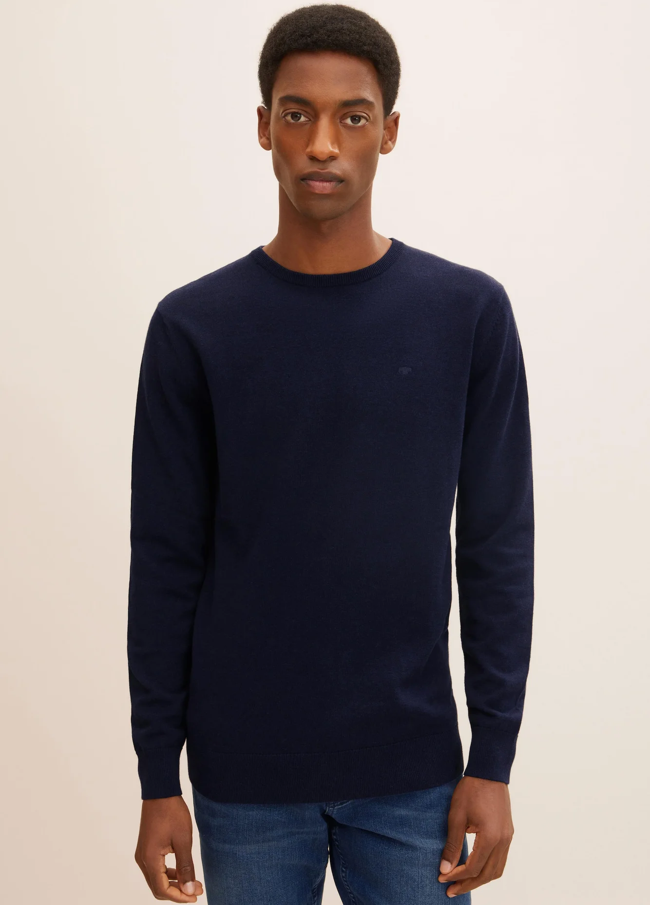 Tom Tailor Simple Knitted Jumper Knitted Navy Melange