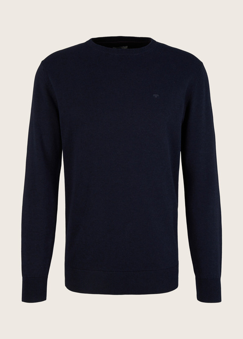 Tom Tailor Simple Knitted Jumper Knitted Navy Melange - 1012819-13160