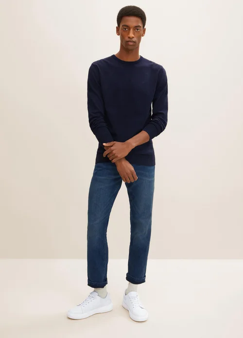Tom Tailor Simple Knitted Jumper Knitted Navy Melange