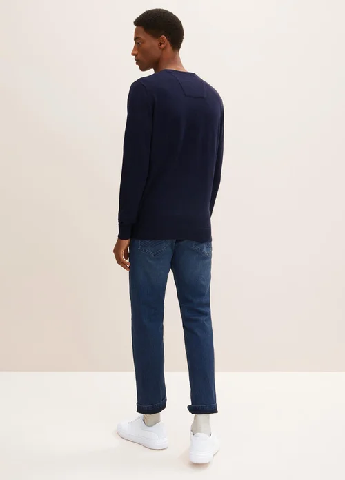 Tom Tailor Simple Knitted Jumper Knitted Navy Melange