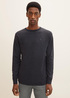 Tom Tailor Simple Knitted Jumper Black Grey Melange - 1012819-10617