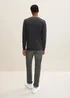 Tom Tailor Simple Knitted Jumper Black Grey Melange