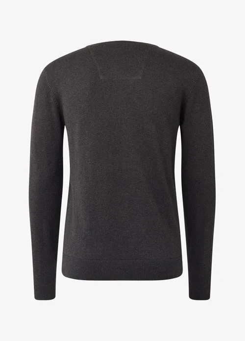 Tom Tailor Simple Knitted Jumper Black Grey Melange
