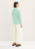 Tom Tailor Textured Sweatshirt Offwhite Green Stripe - 1024522-31284