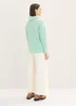 Tom Tailor Textured Sweatshirt Offwhite Green Stripe