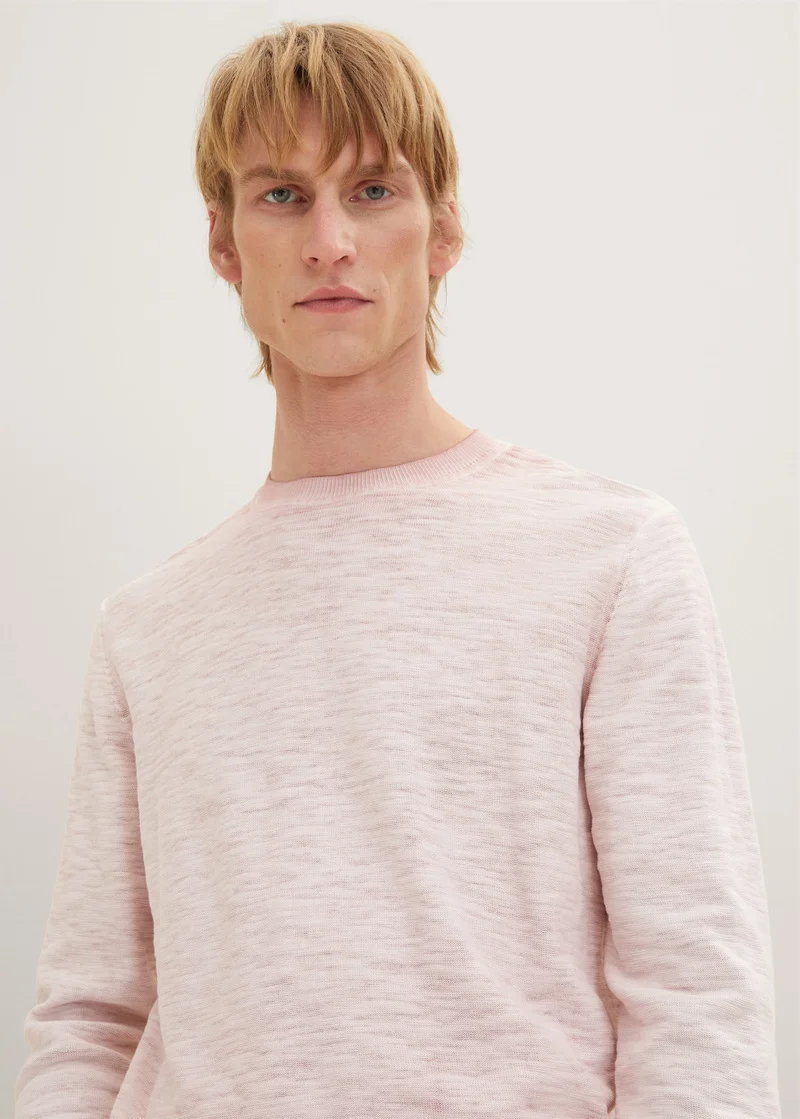 Tom Tailor Knitted Sweater With A Round Neckline Velvet Rose