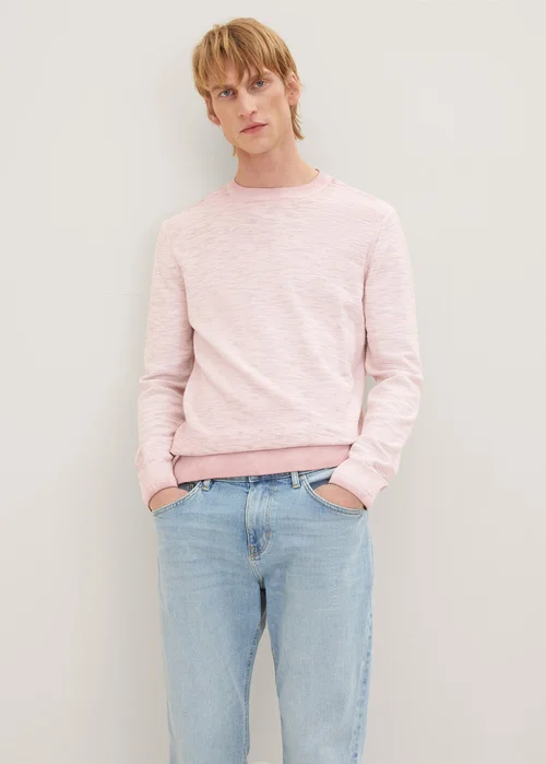 Tom Tailor Knitted Sweater With A Round Neckline Velvet Rose