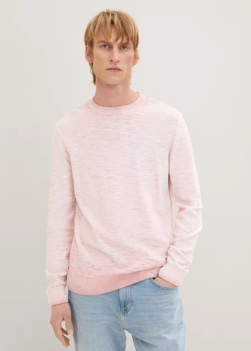 Tom Tailor Knitted Sweater With A Round Neckline Velvet Rose