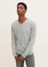 Tom Tailor Simple Knitted Jumper Light Soft Grey Melange