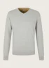 Tom Tailor Simple Knitted Jumper Light Soft Grey Melange