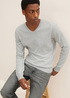 Tom Tailor Simple Knitted Jumper Light Soft Grey Melange - 1012820-14427