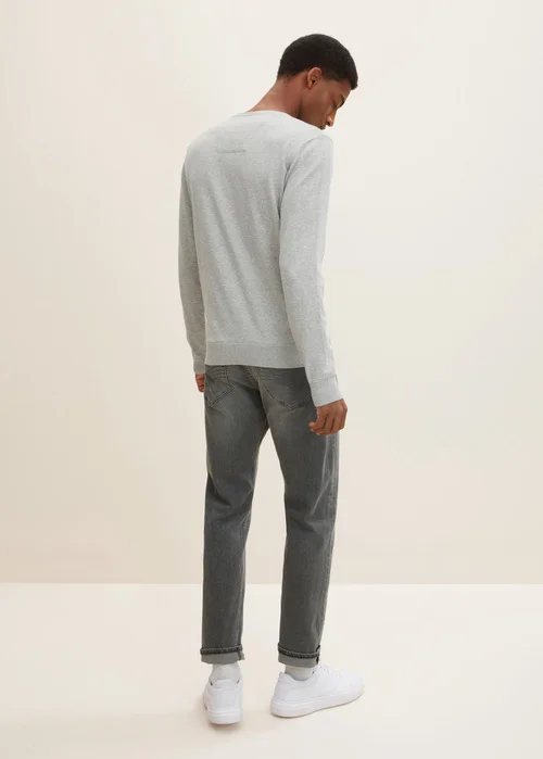 Tom Tailor Simple Knitted Jumper Light Soft Grey Melange