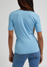 Lee V Neck Rib Shasta Blue - L49FIPA32