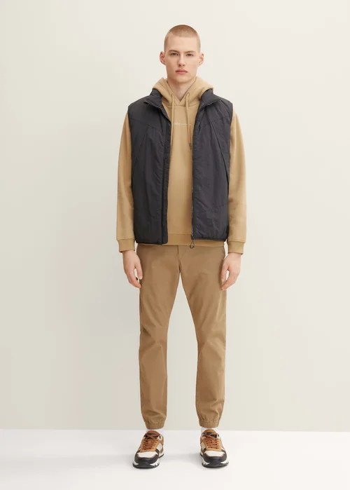 Denim Tom Tailor Printed Hoodie Splashed Clay Beige