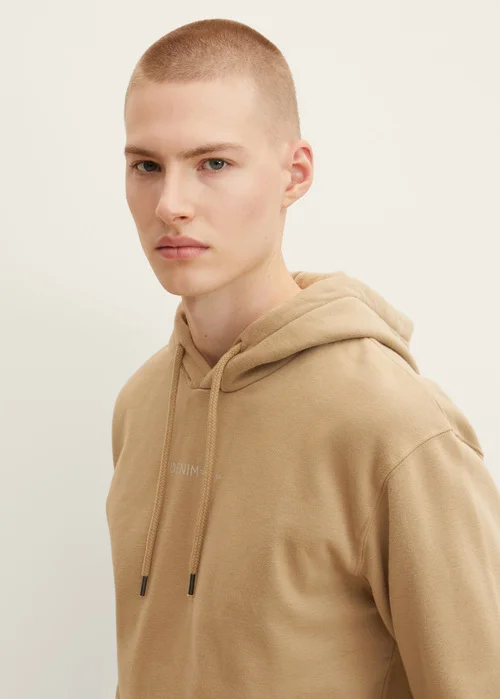 Denim Tom Tailor Printed Hoodie Splashed Clay Beige