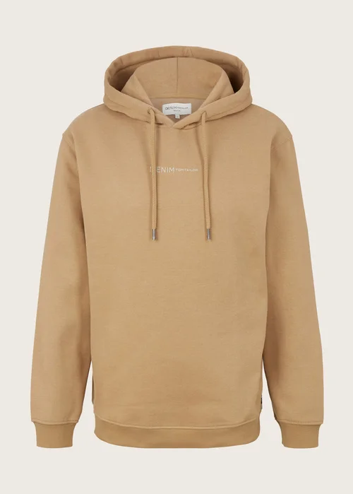 Denim Tom Tailor Printed Hoodie Splashed Clay Beige