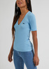 Lee V Neck Rib Shasta Blue - L49FIPA32