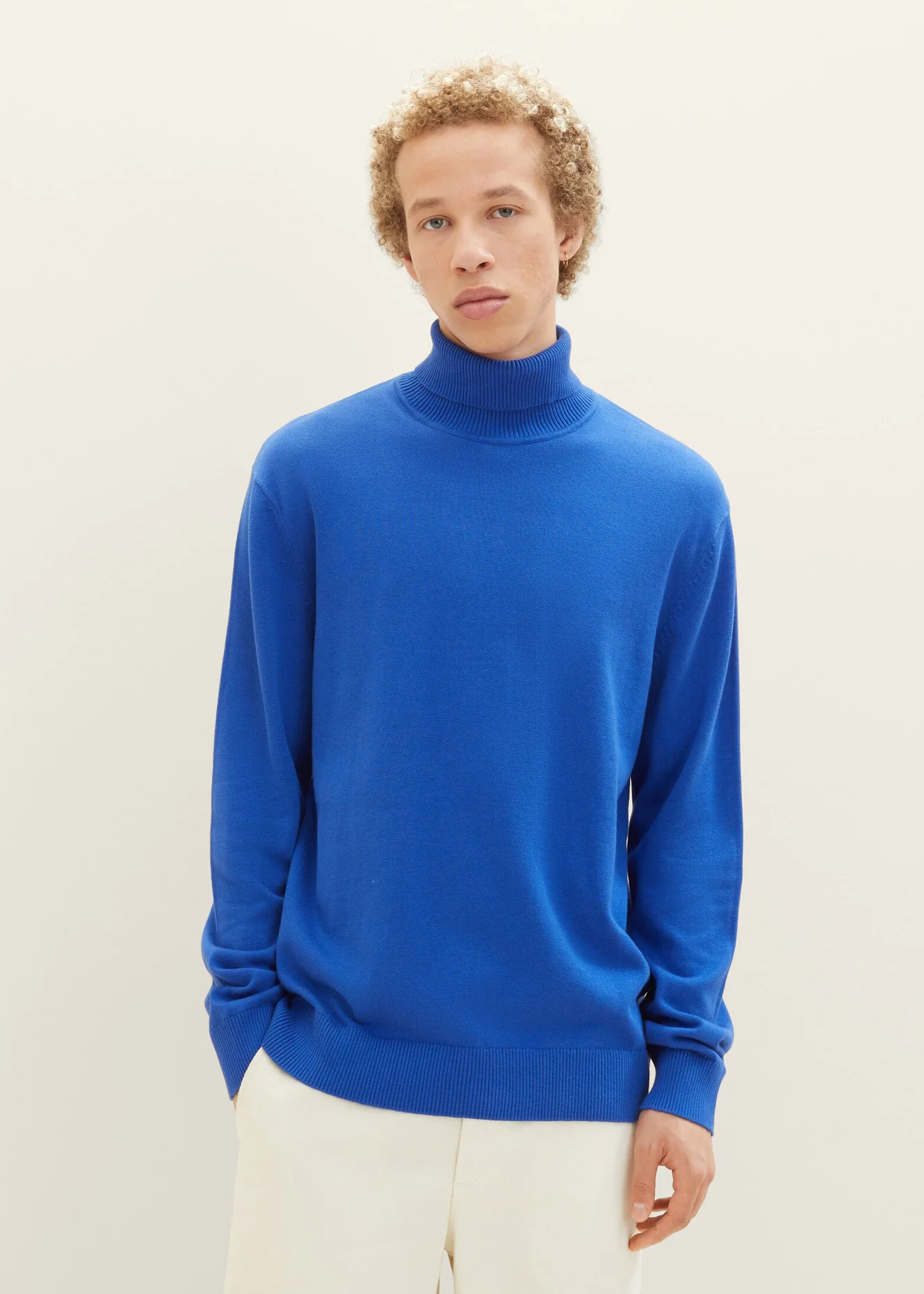 Tom Tailor Basic Turtleneck Knit Shiny Royal Blue