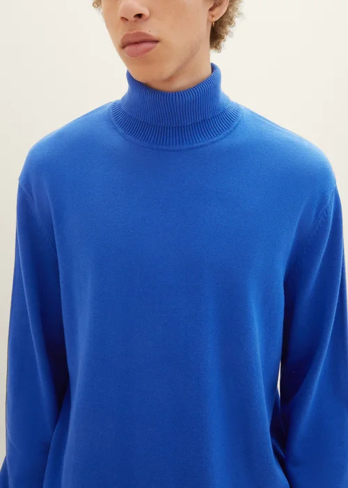 Tom Tailor Basic Turtleneck Knit Shiny Royal Blue