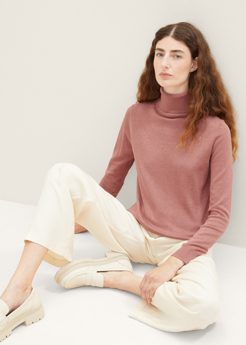 Tom Tailor Basic Turtleneck Pink - 1037746-33157