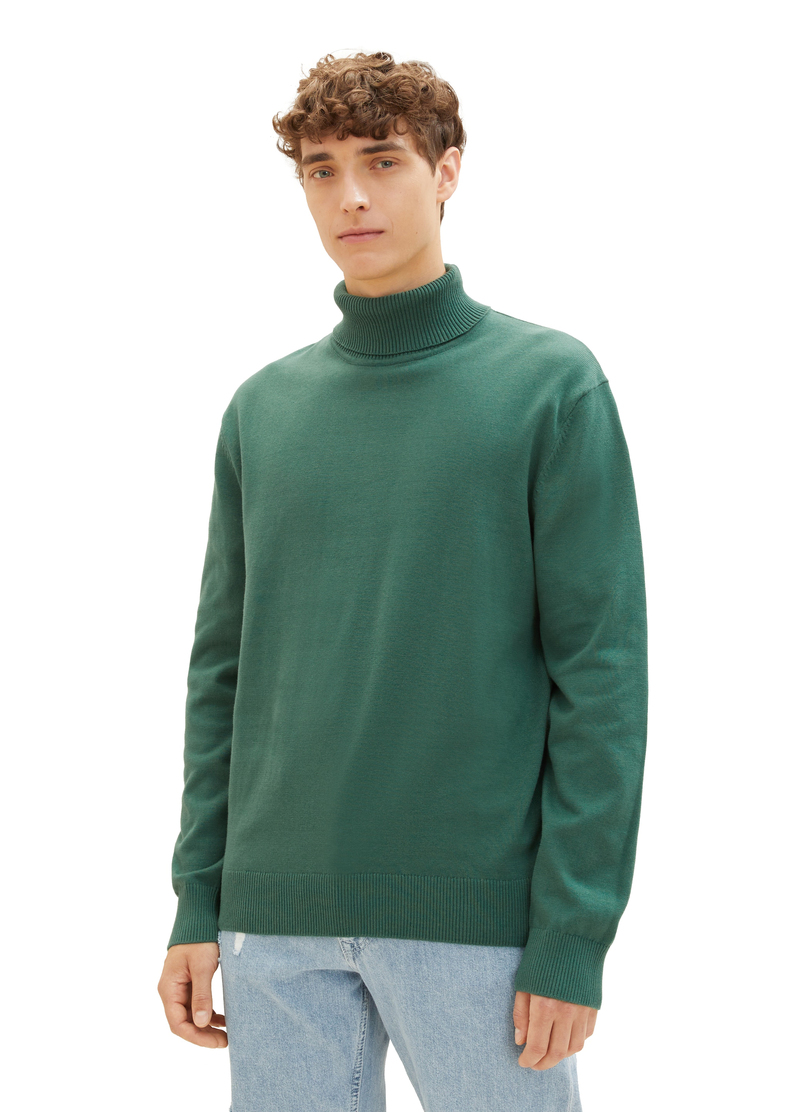 Denim Tom Tailor Turtleneck Knit Hunter Green - 1038675-10778