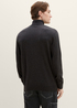 Tom Tailor Basic Knitted Sweater With A Turtleneck Black Grey Melange - 1038202-10617