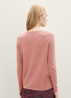 Tom Tailor Jumper With V Neckline Fading Rose Melange - 1012976-33157