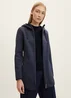 Tom Tailor Fleece Jacket With A Hood Navy Twill Structure