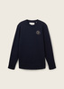 Tom Tailor Sweatshirt With A Print Sky Captain Blue - 1040047-10668