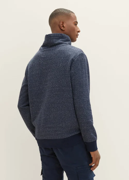 Tom Tailor Sweatshirt In A Melange Look Sky Captain Blue White Melange