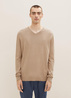 Tom Tailor Simple Knitted Jumper Hazel Brown Melange - 1012820-31089