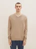 Tom Tailor Simple Knitted Jumper Hazel Brown Melange