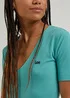 Lee V Neck Rib Dusty Jade