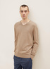 Tom Tailor Simple Knitted Jumper Hazel Brown Melange - 1012820-31089